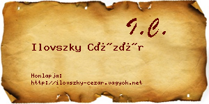 Ilovszky Cézár névjegykártya